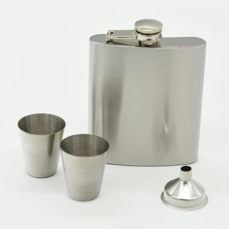 7oz Outdoors Portable Pocket Hip Flask Stainless Steel Whisky Flask Drink Alcohol Container Gift Box Vodka Drinking Bottle Tools