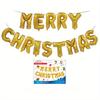 Merry Christmas Balloons Banner Party Decorations
