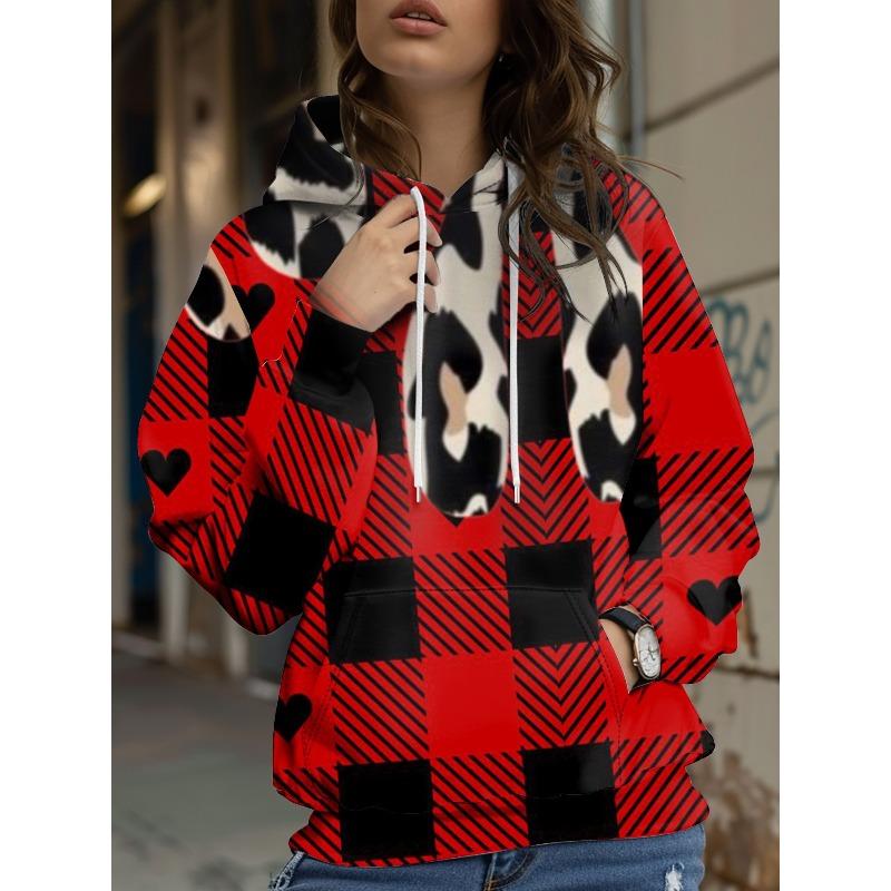 Autumn and Winter Ladies 3D Leaf Flower Print Hooded Comfortable Fashion Breathable Trend Hoodies & Sweatshirts (women’s)