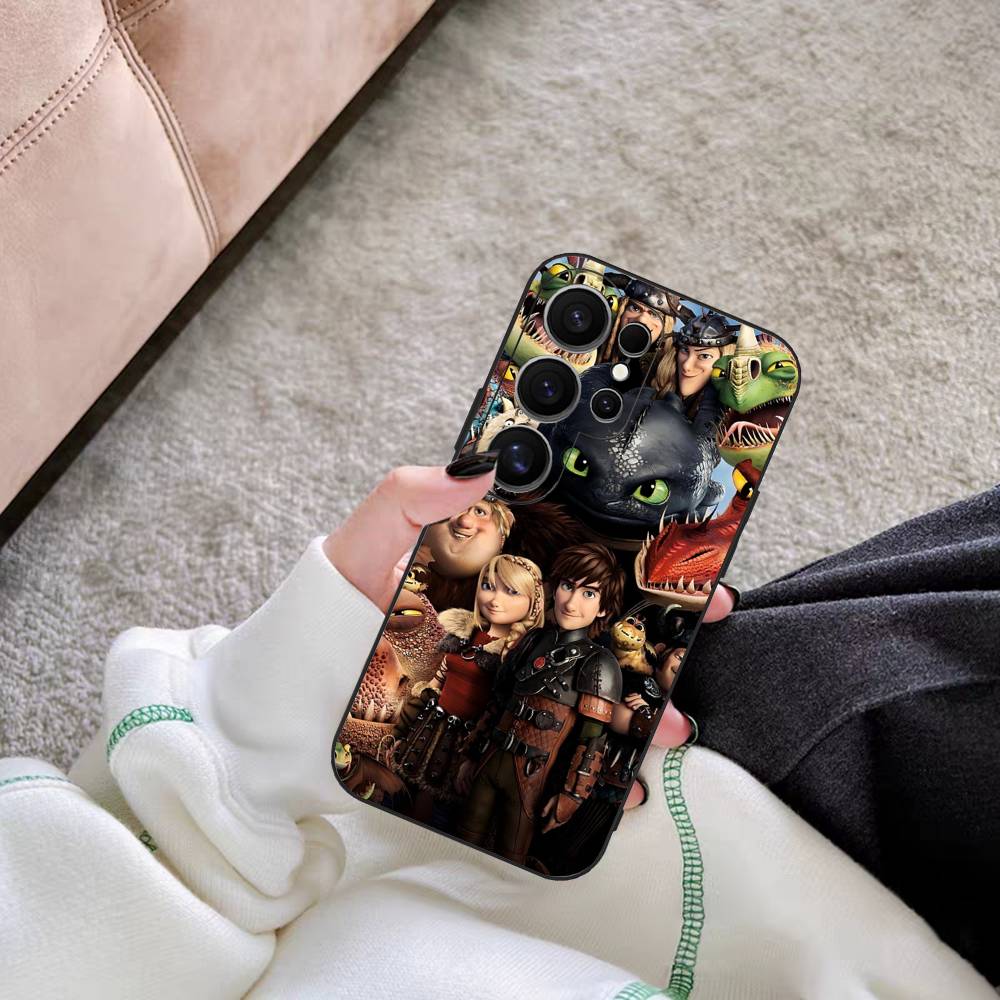 Lovely Couple Toothless Fury Dragon Phone Case For Samsung S 24 Fe 25 Ultra Plus 20 Lite 21 30 22 23 24 22 Ultra 5G Fundas