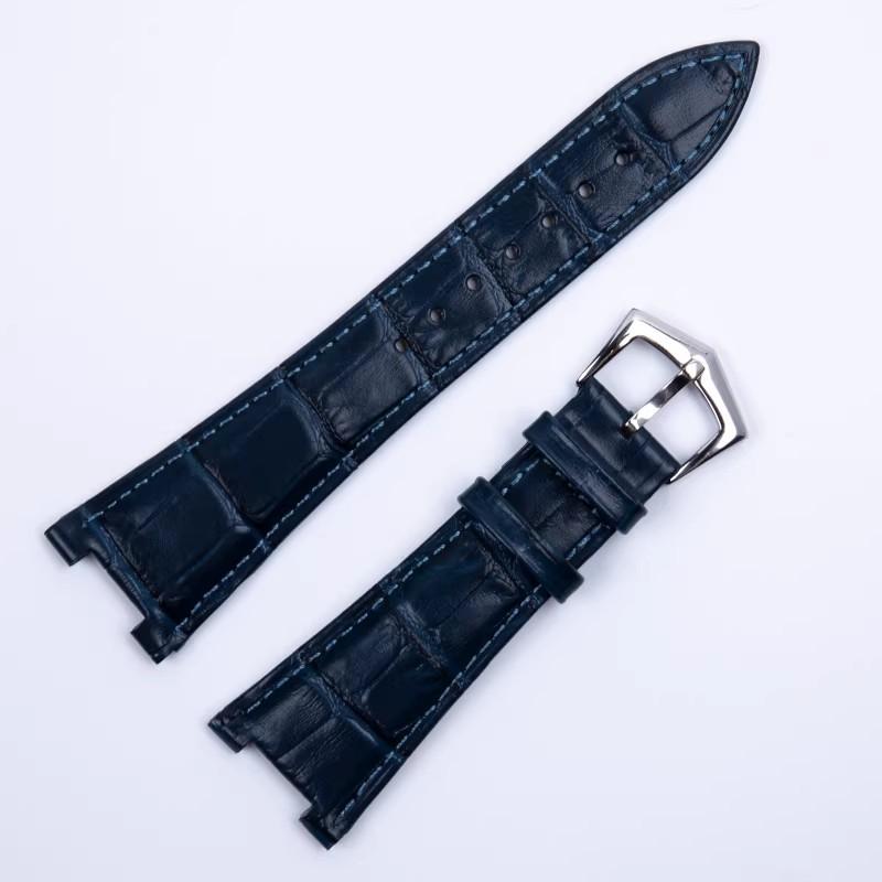 Cinturini per Patek Philippe Serie Nautilus 5711 5712 5980 Vera Pelle di Mucca Cinturino Impermeabile 25mm