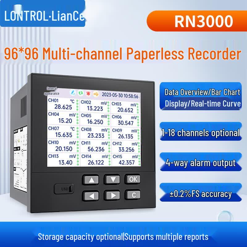 Industrial Multi-channel 3.5-inch Paperless Recorder No Transmitter Output, No Remote Communication