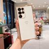 Electroplating Hollow Love Suitable for Samsung S25ULTRA Mobile Phone Case Fine Hole S24FE Soft Shell A56 A16 Protective Case