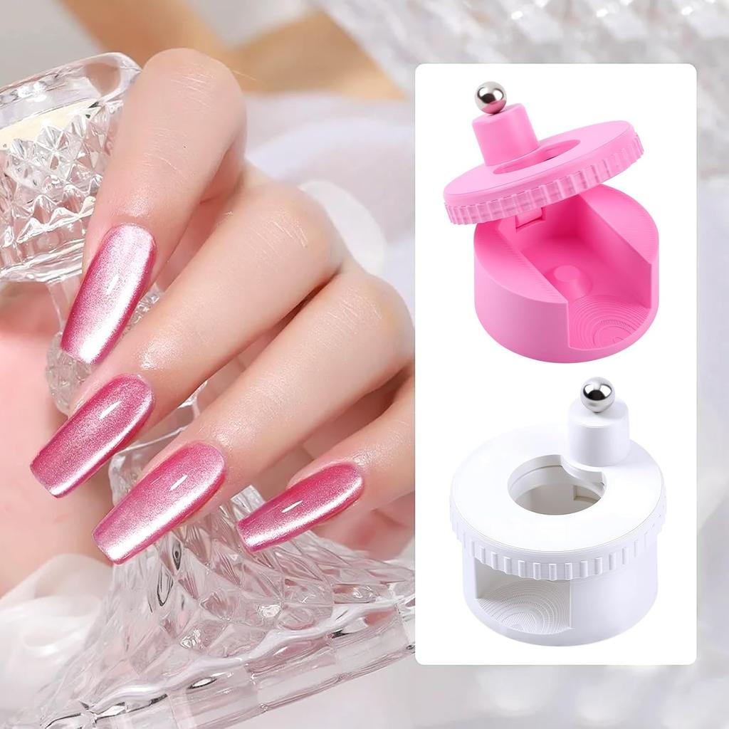 Rotating Cat Eye Nail Magnet Wide Light Glass Bead Effect Multifunctional Strong Automatic Nail Art Magnetic Gel Nail Polish