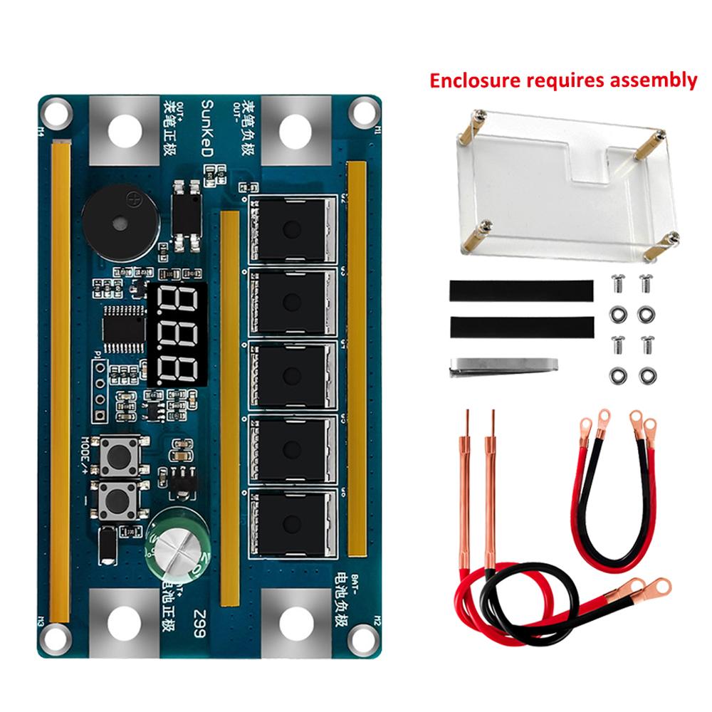 99 Gear 1500A Max Spot Welder Module 18650 Lithium Battery Energy Storage 5 Mos Transistors Spot Welding Machine DIY Kit