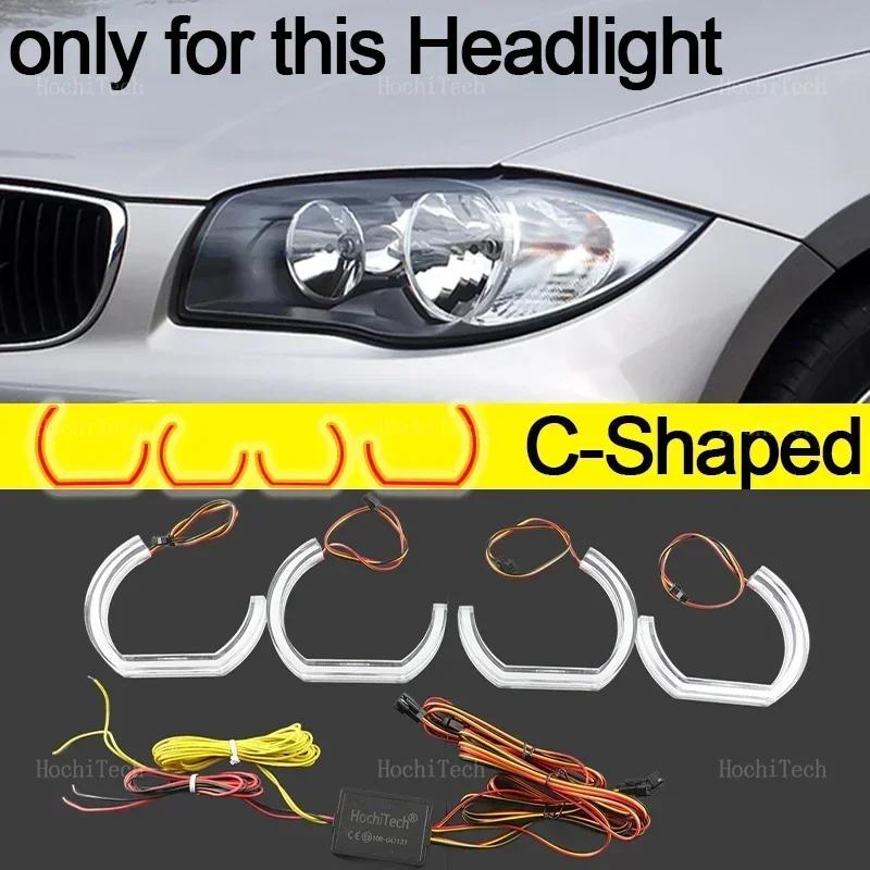 M4 Style LED Angel Eyes Bulb Ring with turn signal For BMW 1 Series E81 E82 E87 E88 Flowing DRL Multi-colored App control