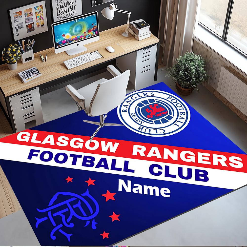 Custom Name Rangers F.C Printed Carpet,Rug for Office Chair Living Room Bedroom Kitchen Room Decor Gifts.