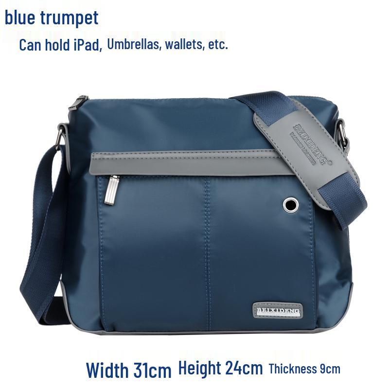 Korean Style Men's Large Capacity Crossbody Shoulder Backpack - Oxford Cloth Canvas Nylon