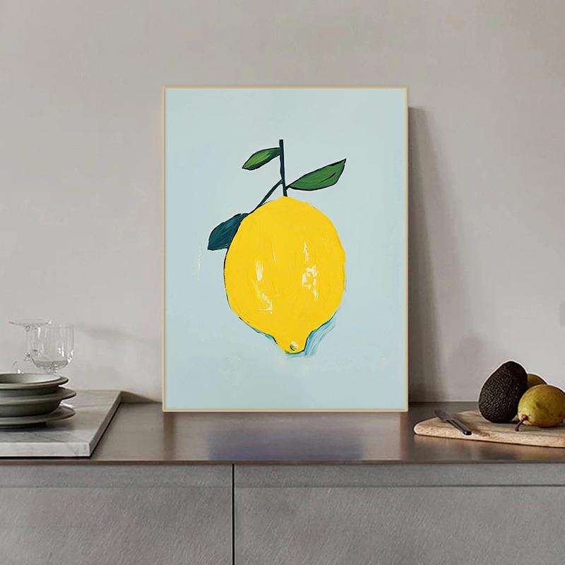Minimalist Modern Abstract Fruit Poster Print Orange Peaches Strawberry Tomato Lemon Fig Canvas Painting Wall Art Home Decor