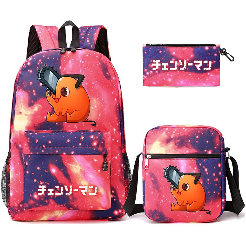 3 Teile/satz Anime Gedruckt Rucksack Sharingan Jugendliche Große Kapazität Cartoon Student Schul Mädchen Zurück Zu Schule Tasche