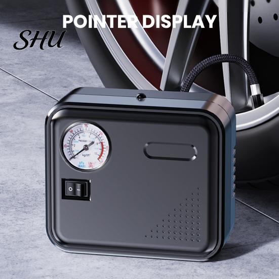 Easy-to-use Tire Pump For Cars 120W Portable Car Electric Air Mini Inflator Compact with Long Cord 12V Compressor Motorcycles Pressure Gauge Reliable