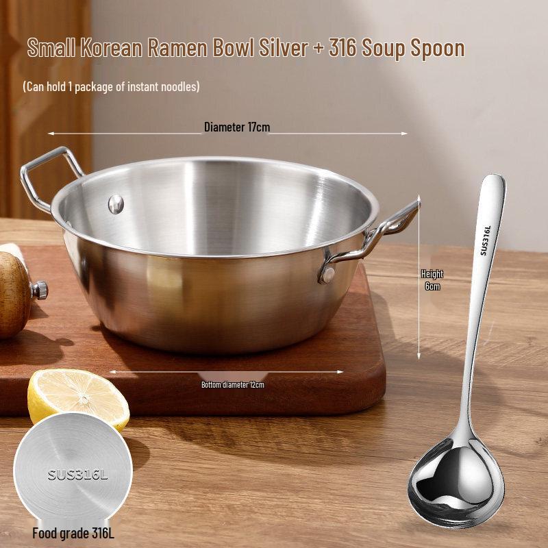 

Korean Style 316 Stainless Steel Instant Noodle Bowl
