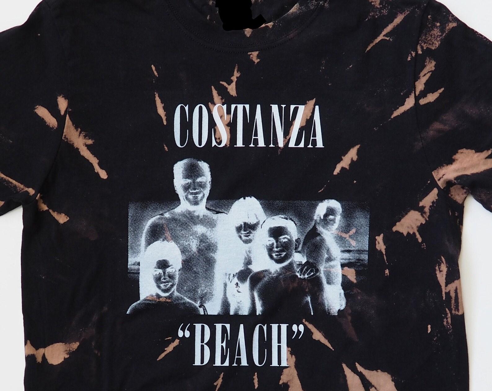 Seinfeld Costanza Beach Vintage Black T shirt (Hand-bleached, Seinfeld, Nirvana, Larry David) 2XL