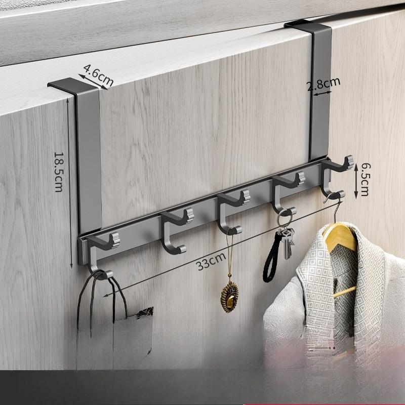 

Дверной задний крючок без сверления, съемный, вешалка для одежды на заднюю дверь, для спальни, для хранения сумок и одежды, крючок для одежды