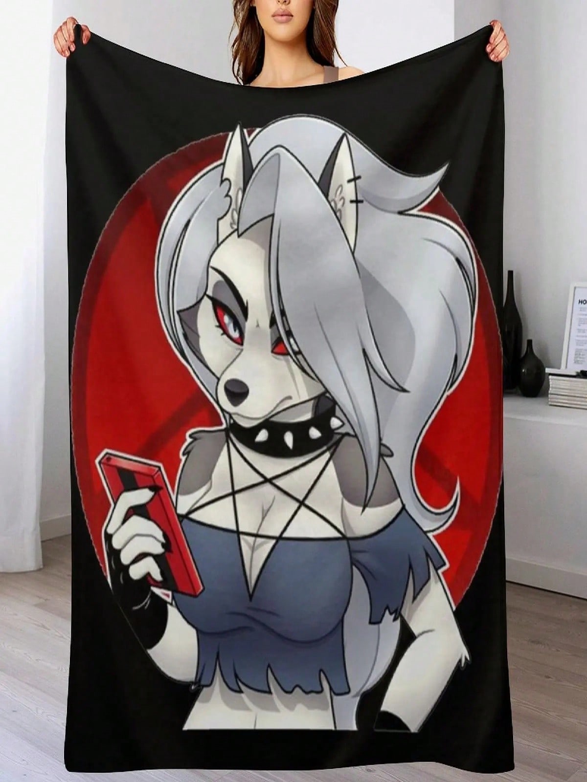 

Helluva Throw Blanket Comforter Multi-Purpose Cute Blankets 75X95CM сірий колір