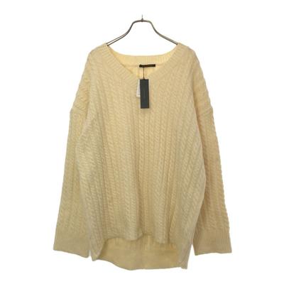 Unused BARNYARDSTORM Long Sleeve V Neck Sweater F White Knit with Tag Women Used