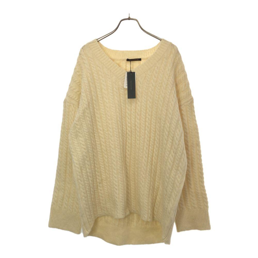 unused BARNYARDSTORM Long sleeve V neck sweater F white Knit with tag Women Used