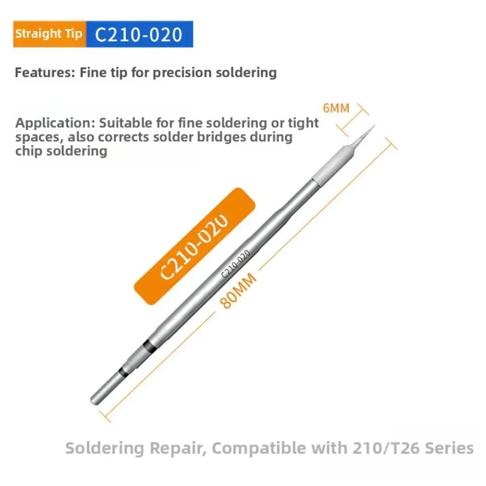 

Soldering Iron Tips Compatible with Multiple Soldering Stations Copper Heating Element Straight and Curved Tip