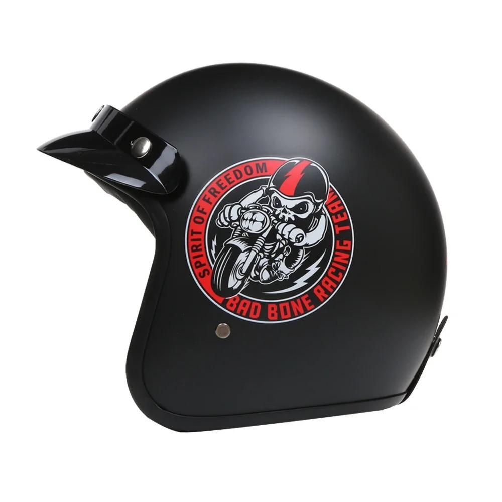 Retro Open Face 3/4 Motorcycle Helmet Motorbike Moto Motocross Vintage casco Cafe Racer Men Women DOT Approved Casque Capacetes