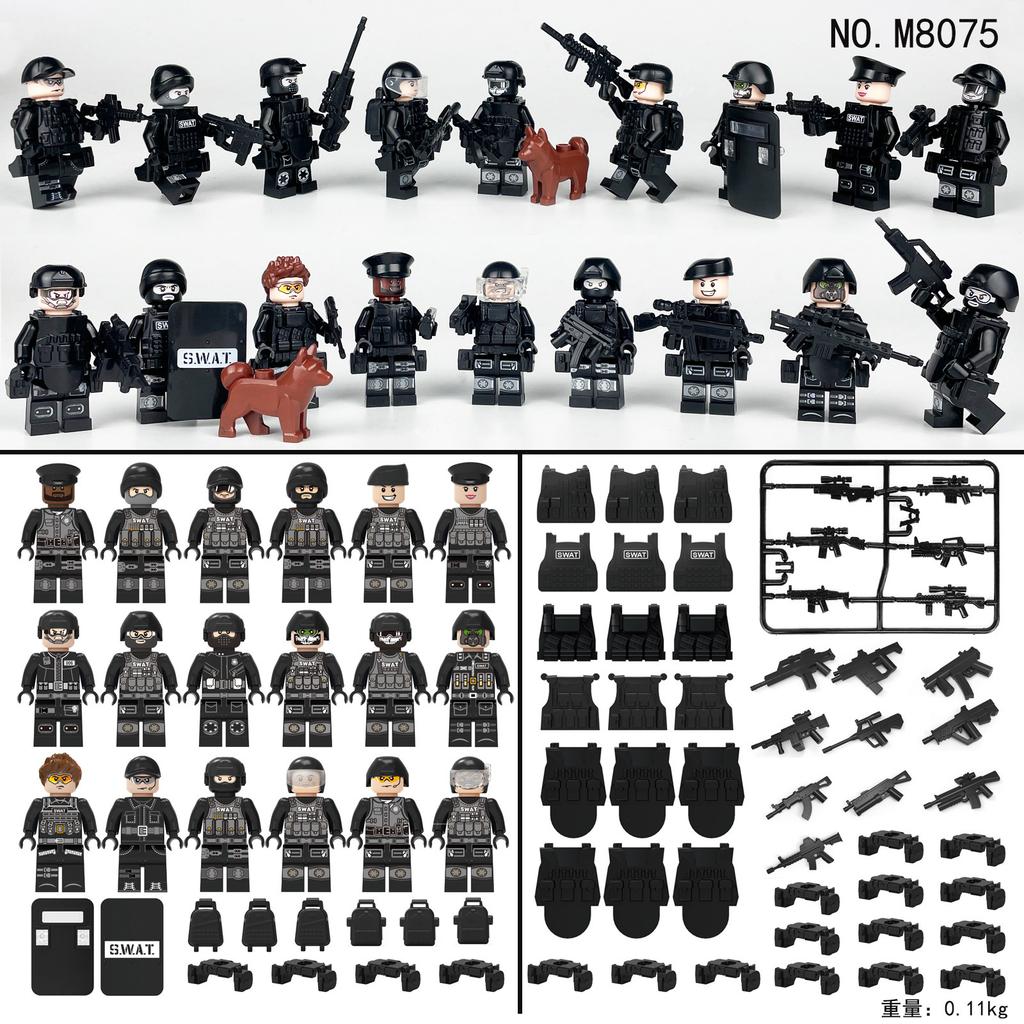 480 City Professional Police Special Police Building Block Small Particles Assembled Children'S Toys