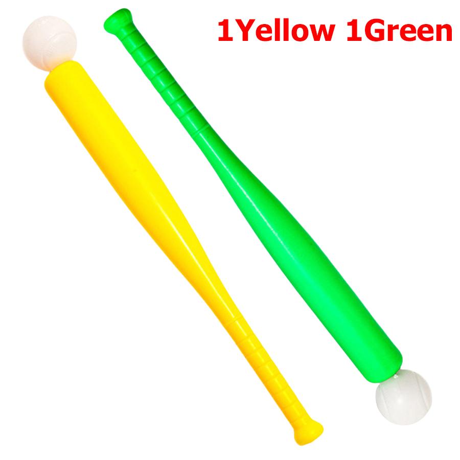 

2pcs 45cm Plastic Anti-slip Baseball Bat with 5.5cm Baseball Outdoor Interactive Ball Game Creative Baseball Training Party Gift