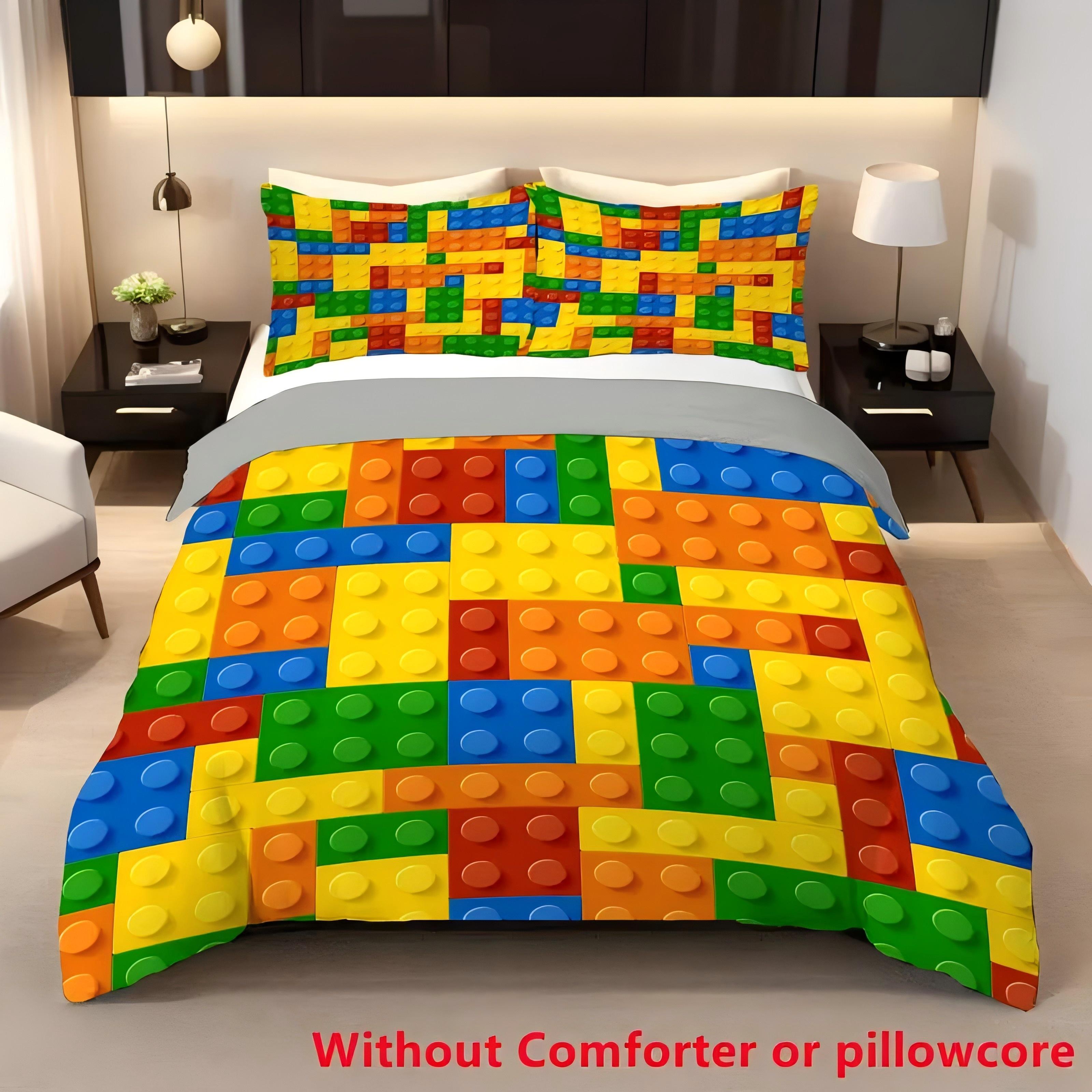 

Постельные пододеяльники с 3D-печатью в стиле колор-блокинга для детей, подростков, взрослых, мягкое постельное белье, наволочка, легкое домашнее одеяло EU single(135x200cm)