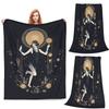 Art Deco Flapper Postcard Fashion Print Blanket Soft Warm Flannel Throw Blanket Bedspread for Bed Living Room Picnic Home Couch