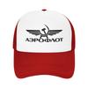 Aeroflot Aviation Russe Pilote Aerospace Mesh Sun Hats  Outdoor Sports High Quality Baseball Caps Men Women Vintage Trucker Hat