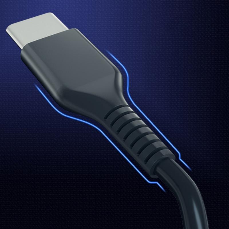 20cm/1m Type-C Charging Cable to Double Type-C Connector Cord Tablet Phone Charge Wire for Home Office and Travellers