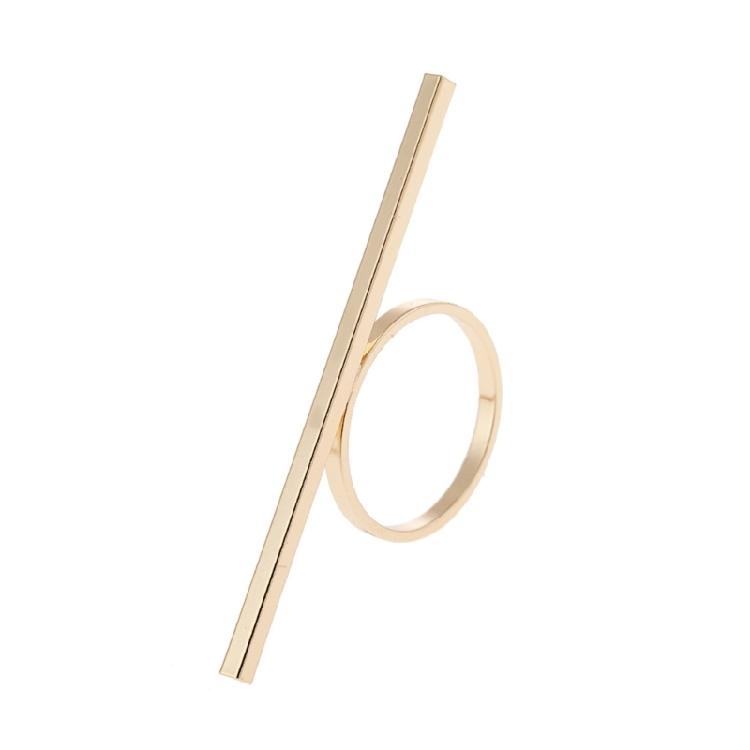 

Long Bar Metal Ring Modern Fashion Jewelry Simple Female Finger Accessories