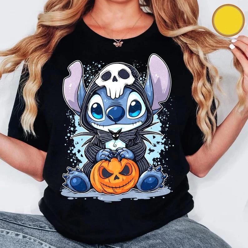 Stitch Halloween Nightmare Black TShirt S