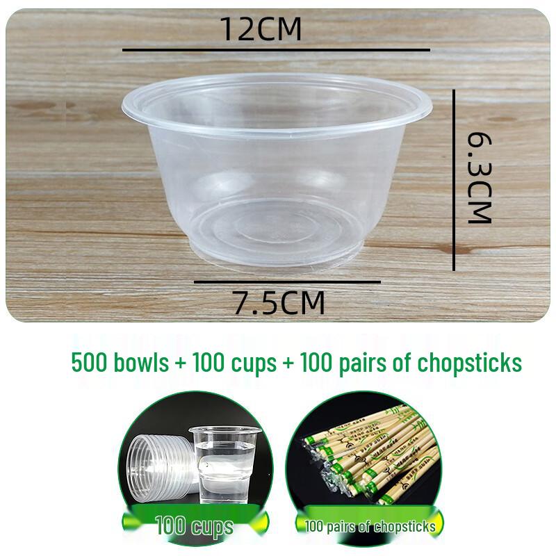 Shangqi Disposable Round Plastic Tableware Set (500 Pcs)