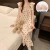 Women's Cloud Cotton Camisole Nightgown with Built-in Bra, Princess Style, Long Lapel Design for Summer 2026.