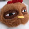 1Pc Car Decoration Ugly Hen Plush Toy Doll Kawaii Chicken Pendant Fur Keychain Stuffed Plushie Key Ring Birthday Christmas Gifts