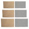 Shower Rug Water Absorbent Soft Bath Mat with Unique Weave Pattern Bathroom Mat Antislip for Home Use Square