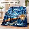 Spirited Away Custom Name Flannel Throw Blanket Soft Warm for Sofa Bed Indoor Home Use
