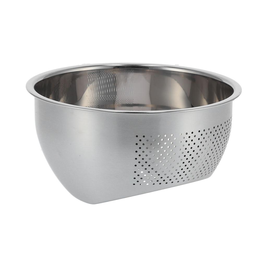 Drain Basket Stainless Steel Rice Sieve Thickened Vegetable Washing Drainer Kitchen Household Rice BasketS‑22.5CM