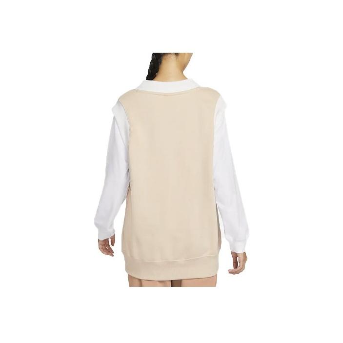 Nike Cny Series Fleece Strick Lockerer V-Ausschnitt Weste Damen Westen Sand-Weiß FD6402-126