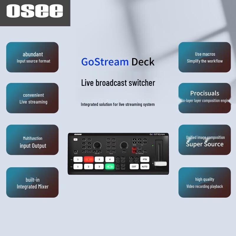 OSEE GoStreamDeck Multi-Camera Live Broadcast Switcher