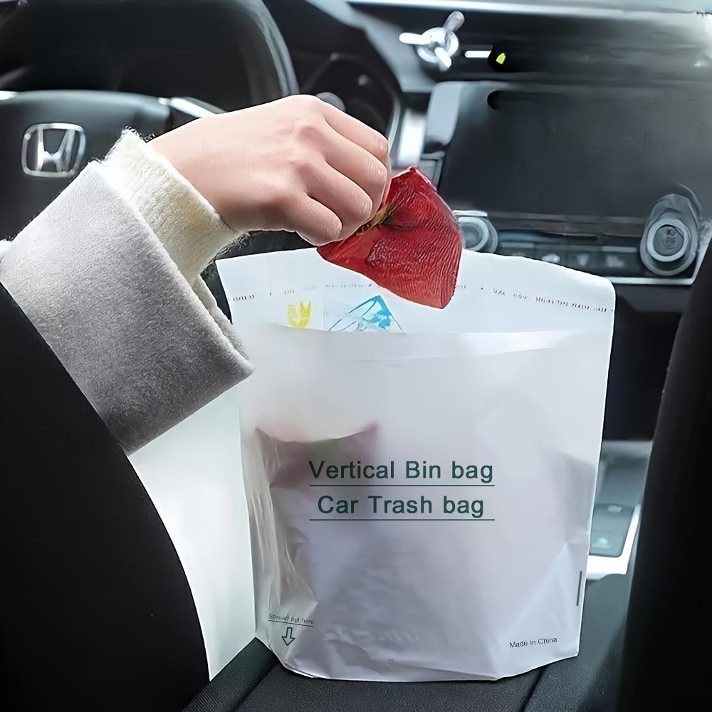 10/20/60pcs Car Disposable Garbage Bag Universal Auto Door Seat Back Sturdy Traceless Pasting Cleaning Bag