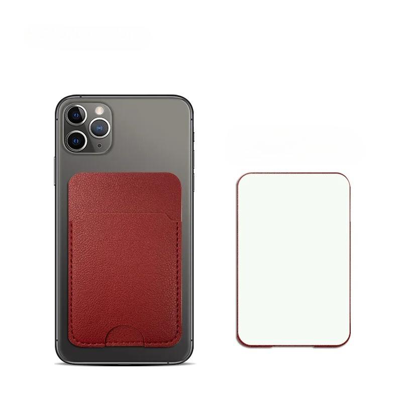 PU Leather Phone Wallet Case, Self-Adhesive Card Holder for Credit ID Cards, Fashion Sticker Back Cover Hot Sale