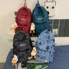 Schoolbag: Korean Star Print High School Boys' Junior High School Backpack Women's Backpack Large Capacity Casual Simple Lightweight Backpack