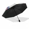 Stitch, Flowers Themed Automatic Opening and Closing Umbrella, Brightly Colored 8-rib Portable Umbrella, Suitable for Men and Women, A Perfect Gift fo