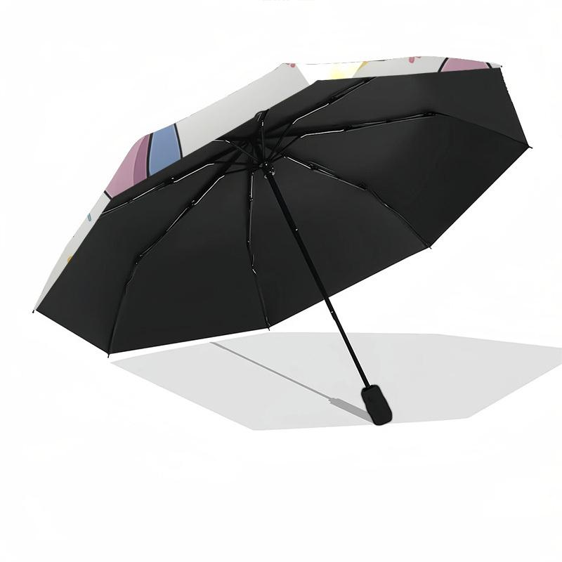 Stitch, Flowers Themed Automatic Opening and Closing Umbrella, Brightly Colored 8-rib Portable Umbrella, Suitable for Men and Women, A Perfect Gift fo