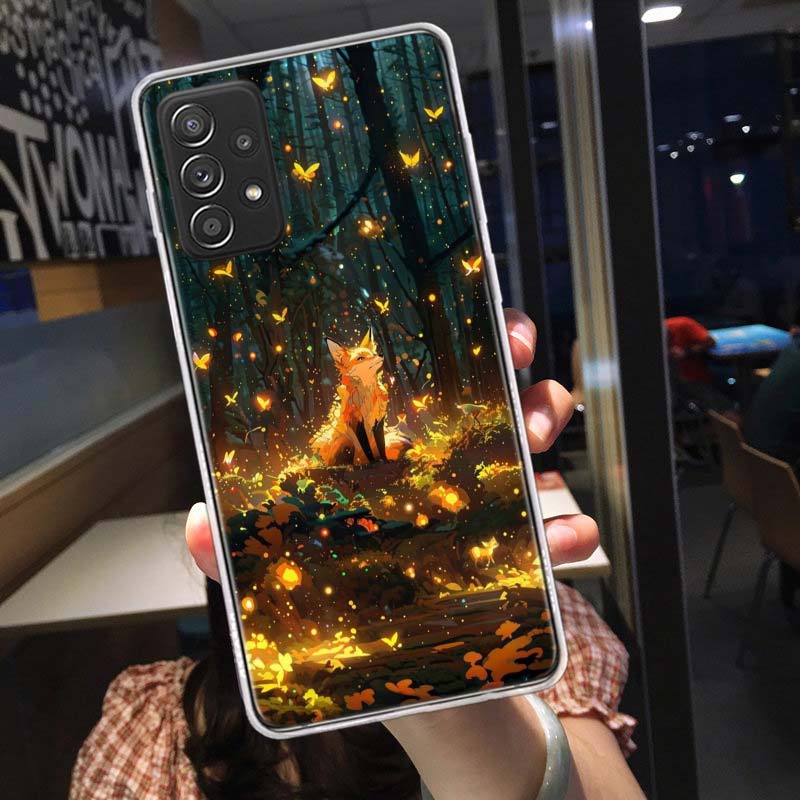 Red Fox Vulpes Phone Case for Samsung A54 A57 A37 A17 A14 A15 A12 A24 A34 A55 A35 A25 A52S A07 A05S A04S A22 A32 A72 Galaxy Note