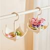 2Pcs 5 Claw Umbrella Rotation Coat Hanger Punch Free Bag Hooks Belt Organizer  Living Room