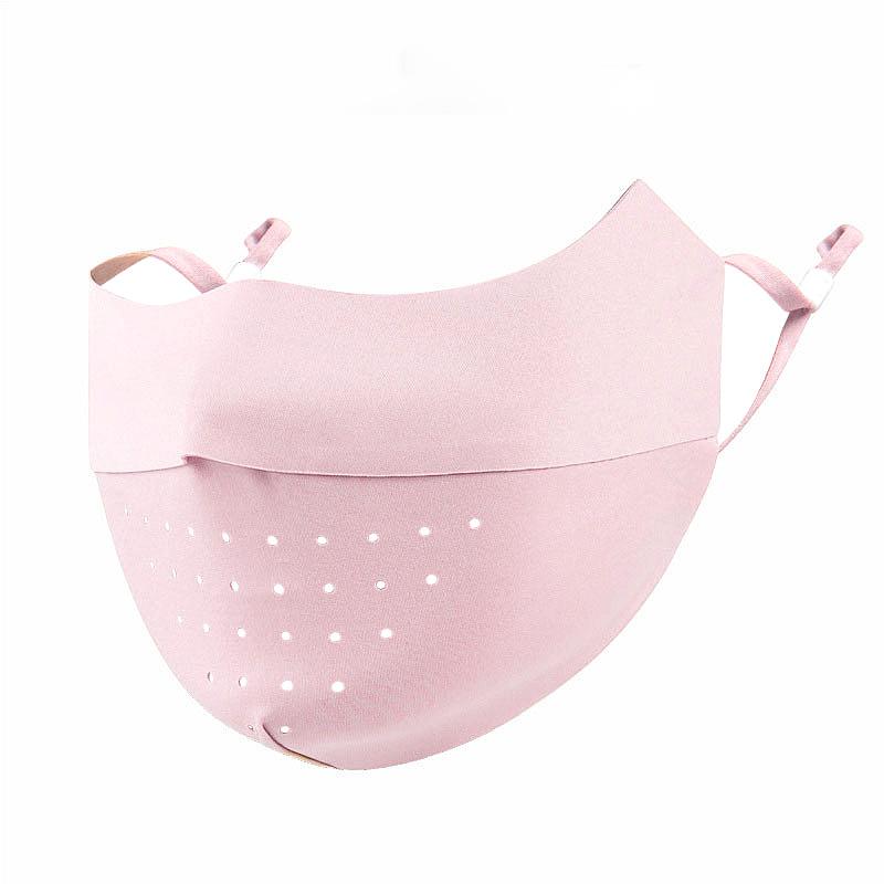 

Ice Silk Face Mask UPF50+ Uv Sun Protection Summer Adjustable Breathable Men Women Outdoor Running Cycling Sports Mask розовый
