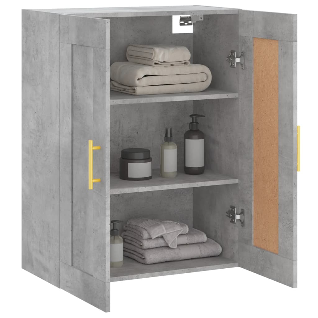 Wall Cabinet Concrete Grey 69.5 x 34 x 90 cm Particleboard