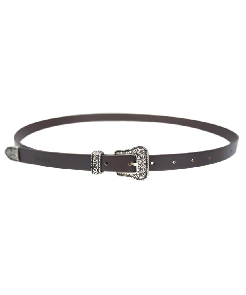 Damiswi Paisley Buckle Western Cowhide Belt_Brown
