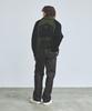 Knitted Bulky Wool Stadium Zip-Up Khaki-Black